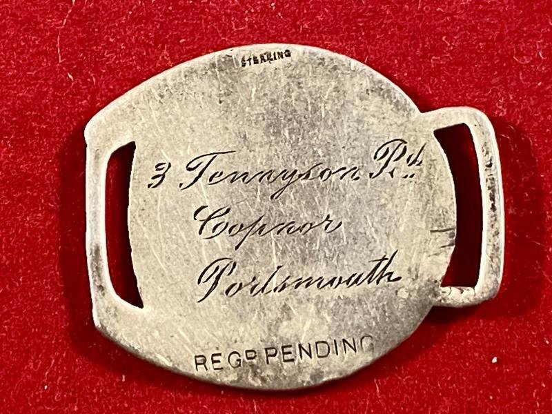 WW2 Silver ID bracelet for Royal Navy Acting Stoker Petty Officer – W.T. Hide – Service No. KX75718 – H.M.S. AURORA — image 2