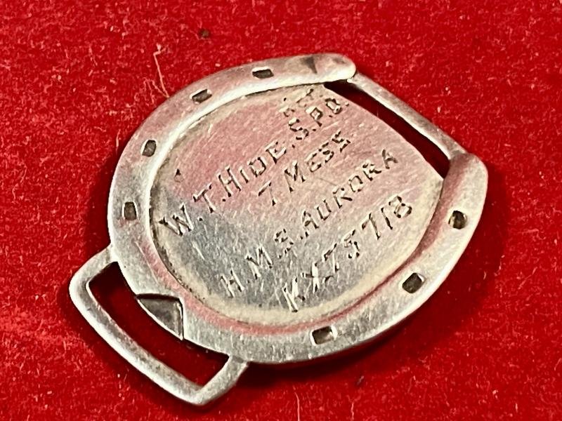WW2 Silver ID bracelet for Royal Navy Acting Stoker Petty Officer – W.T. Hide – Service No. KX75718 – H.M.S. AURORA — image 3