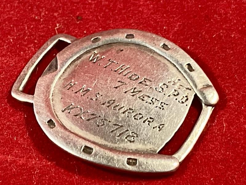 WW2 Silver ID bracelet for Royal Navy Acting Stoker Petty Officer – W.T. Hide – Service No. KX75718 – H.M.S. AURORA — image 4