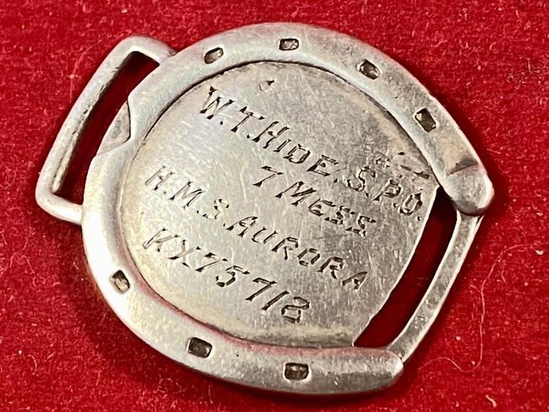 WW2 Silver ID bracelet for Royal Navy Acting Stoker Petty Officer – W.T. Hide – Service No. KX75718 – H.M.S. AURORA — image 7