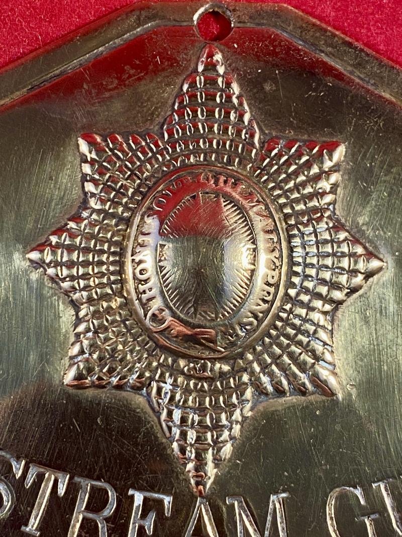 Vintage Coldstream Guards Brass Bed Plate Named to J.A. DENNISON - 2650840 — image 5