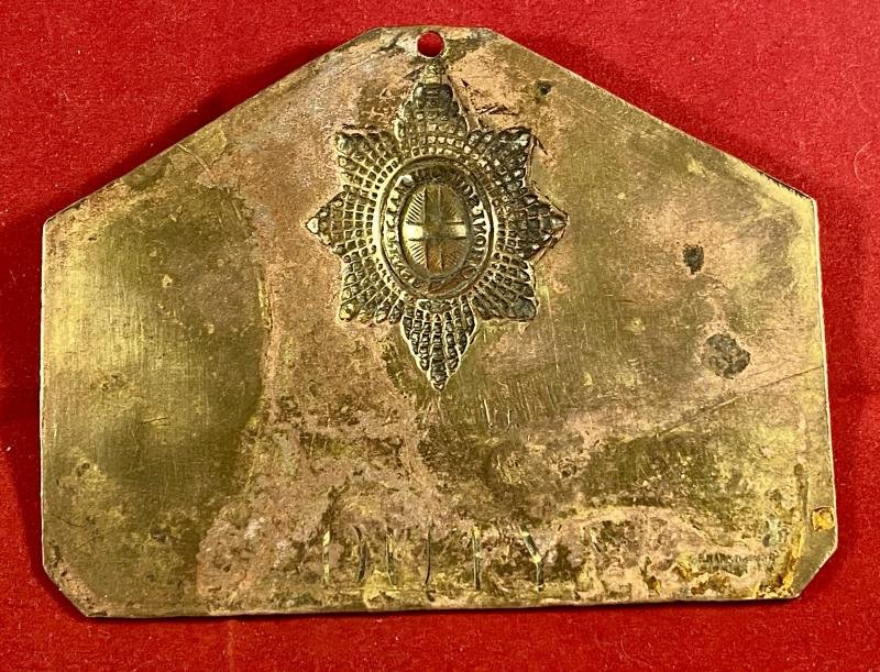 Vintage Coldstream Guards Brass Bed Plate Named to J.A. DENNISON - 2650840 — image 6