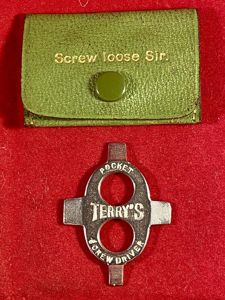 Antique Leather Cased TERRY'S Pocket Screwdriver by Herbert Terry & …