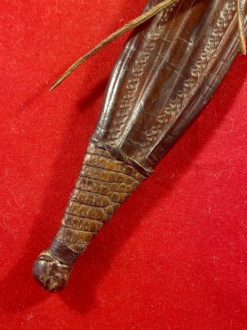 Antique 19th Century North African Sudanese Islamic Mahdist Dervish Arm Dagger with Scabbard — image 10