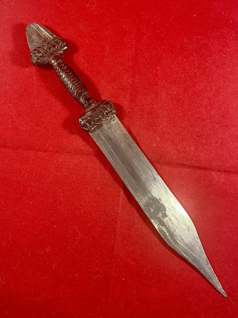 Antique 19th Century North African Sudanese Islamic Mahdist Dervish Arm Dagger with Scabbard — image 4