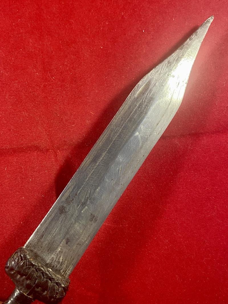 Antique 19th Century North African Sudanese Islamic Mahdist Dervish Arm Dagger with Scabbard — image 5