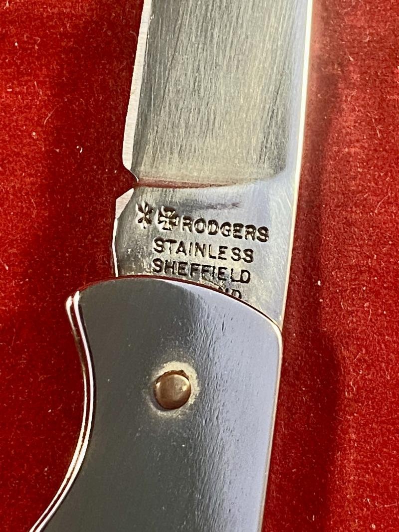 Rare Joseph Rodgers Special Edition 2000 Millennium Collectors Lockback Folding Knife - Mint in Box — image 9