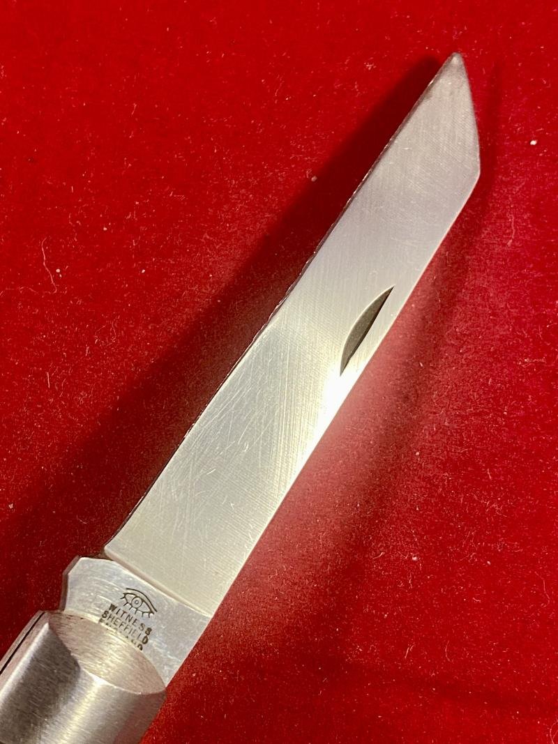 Vintage Taylors Eye Witness Farmer's 7.5cm Lambsfoot Bolstered Pocket Knife with Imitation Stag Grip — image 3