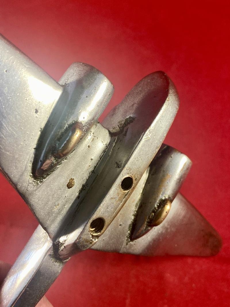 Impressive WW2 Trench Art Chrome Plated Brass Model of an RAF Handley Page HP52 Hampden — image 10