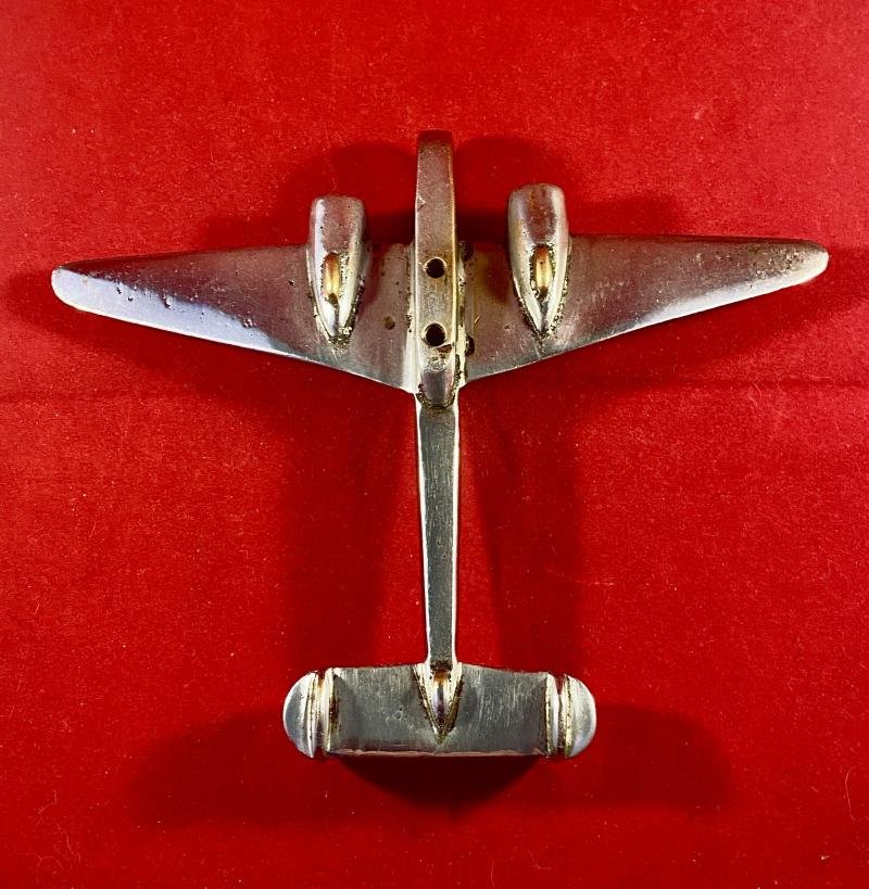 Impressive WW2 Trench Art Chrome Plated Brass Model of an RAF Handley Page HP52 Hampden — image 3