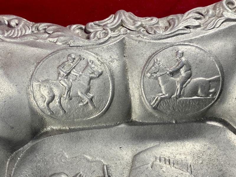 Large Commemorative Cast Aluminium Dish Depicting Prince of Wales - Edward VIII 'Our Prince of Sports' Made by R.W. Coan London c1920 — image 6