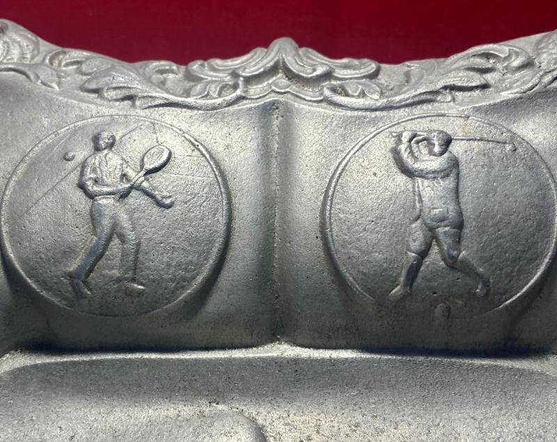Large Commemorative Cast Aluminium Dish Depicting Prince of Wales - Edward VIII 'Our Prince of Sports' Made by R.W. Coan London c1920 — image 7