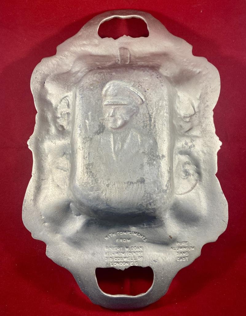 Large Commemorative Cast Aluminium Dish Depicting Prince of Wales - Edward VIII 'Our Prince of Sports' Made by R.W. Coan London c1920 — image 8