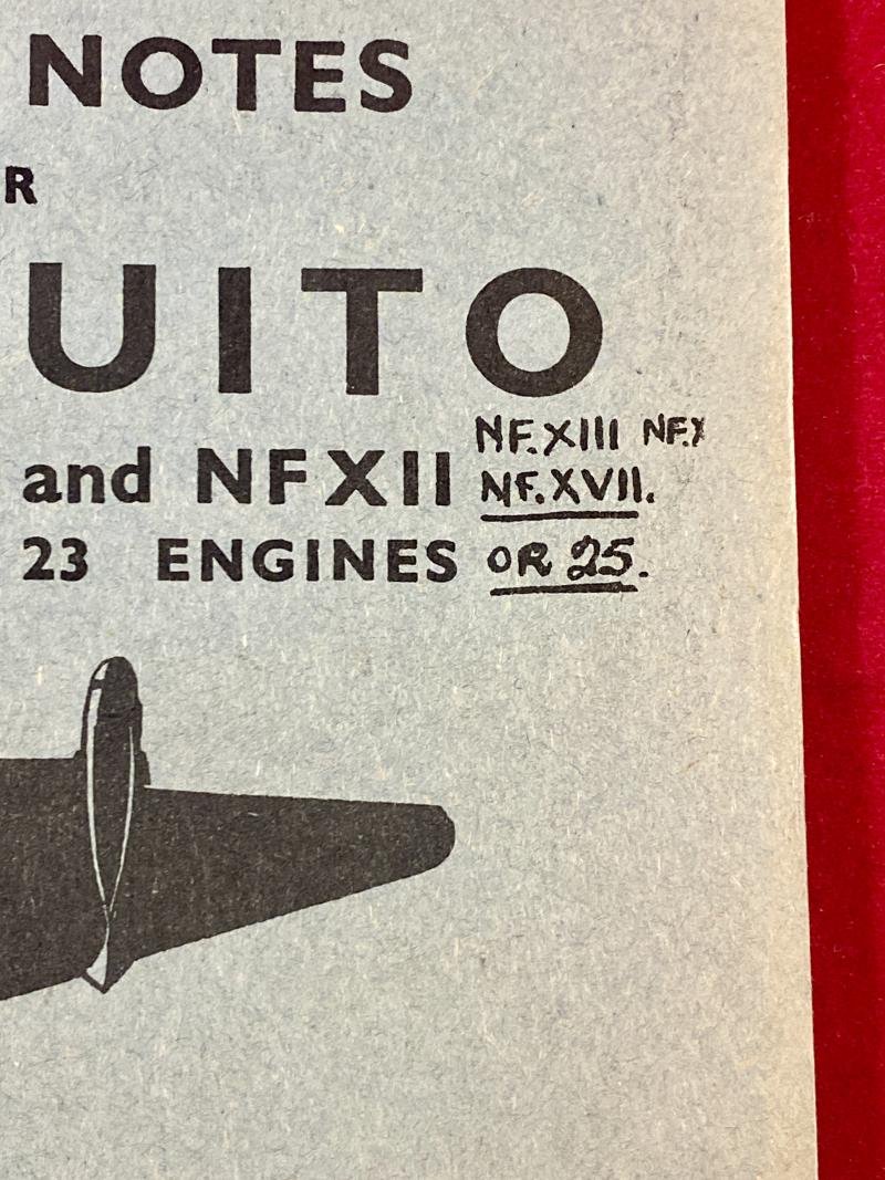 RAF Pilot's Notes for MOSQUITO Mks F11 & NF.XII with Merlin 21 or 23 engines with amendments for NF.XIII, NF.XXVII & NF.XIX models and Merlin 25 engines c1944 — image 2