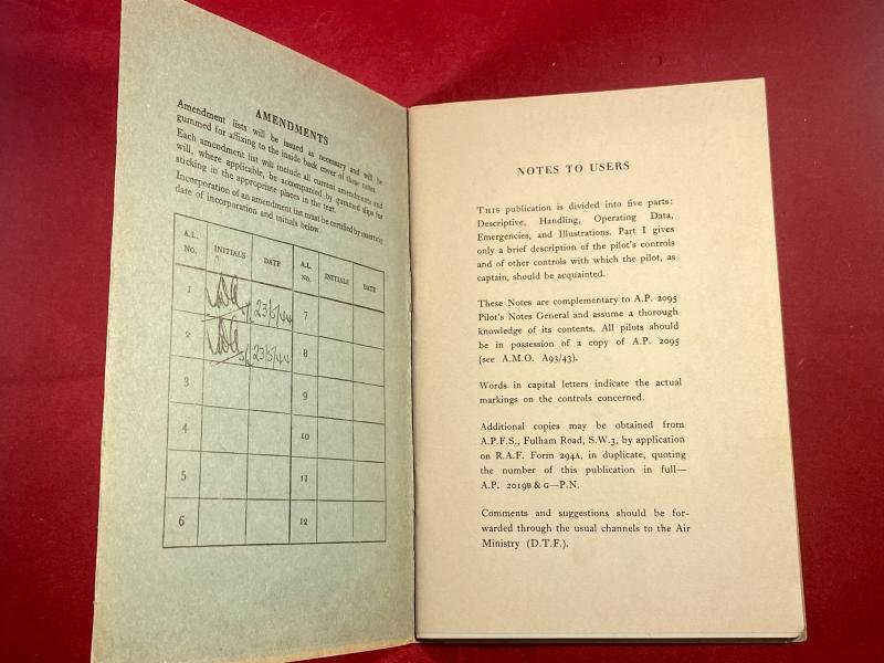 RAF Pilot's Notes for MOSQUITO Mks F11 & NF.XII with Merlin 21 or 23 engines with amendments for NF.XIII, NF.XXVII & NF.XIX models and Merlin 25 engines c1944 — image 3