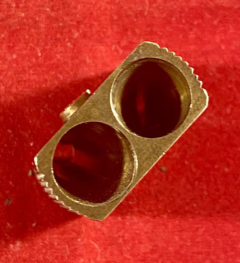 Antique German 'TUTIOR JUWEL' Double Brass Pencil Sharpener with Original Leather Case by L. & C. Hardtmuth — image 10