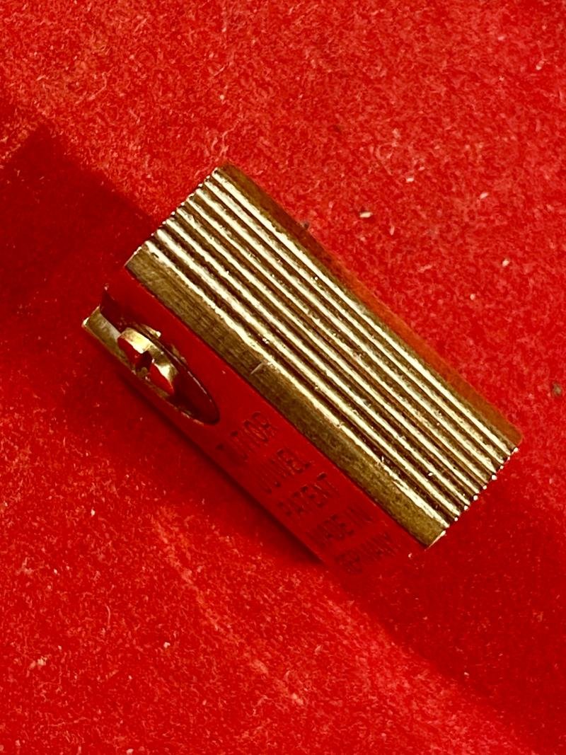 Antique German 'TUTIOR JUWEL' Double Brass Pencil Sharpener with Original Leather Case by L. & C. Hardtmuth — image 6