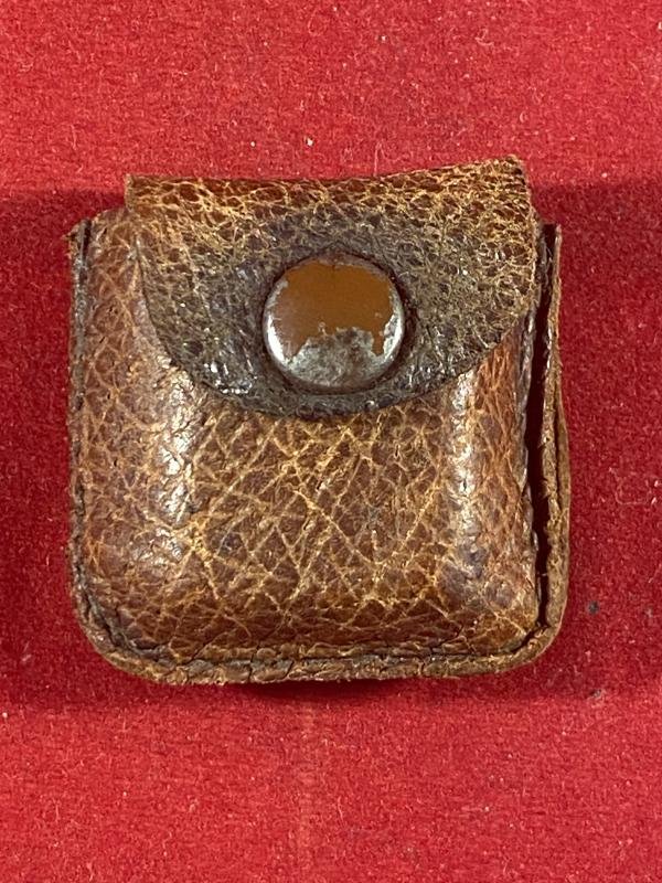 Antique German 'TUTIOR JUWEL' Double Brass Pencil Sharpener with Original Leather Case by L. & C. Hardtmuth — image 9