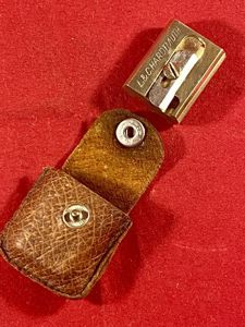 Antique German 'TUTIOR JUWEL' Double Brass Pencil Sharpener with Original …