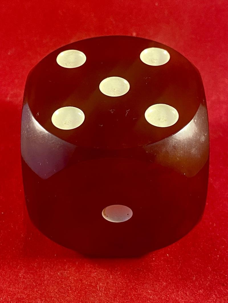 Vintage Red Bakelite 2.25' Square Dice shaped Thermometer by BLAVIA France c1930 — image 4
