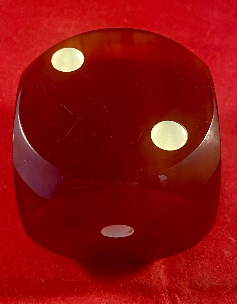 Vintage Red Bakelite 2.25' Square Dice shaped Thermometer by BLAVIA France c1930 — image 5