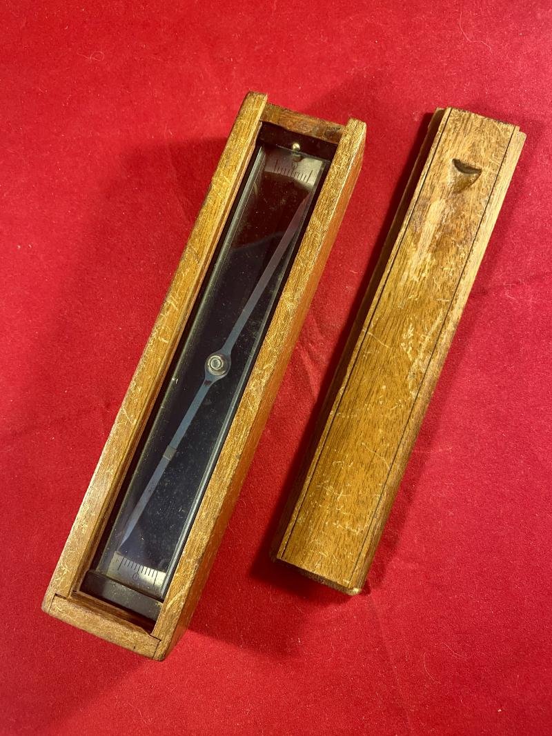 WW2 British Military Trough Compass Dated 1940 by J. M. Glauser & Sons Ltd with Mahogany Case — image 2