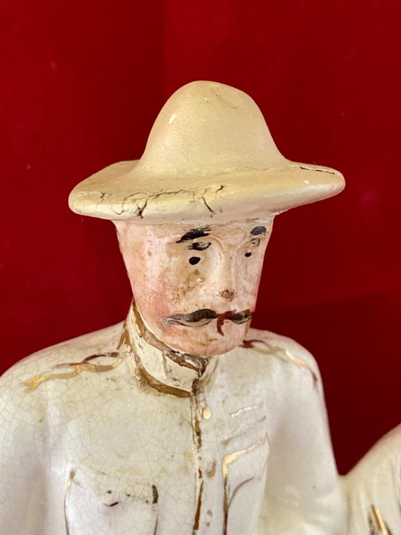 Rare Boer War Commemorative Staffordshire Flatback figure Depicting Robert Baden Powell on Horseback c1900 — image 4