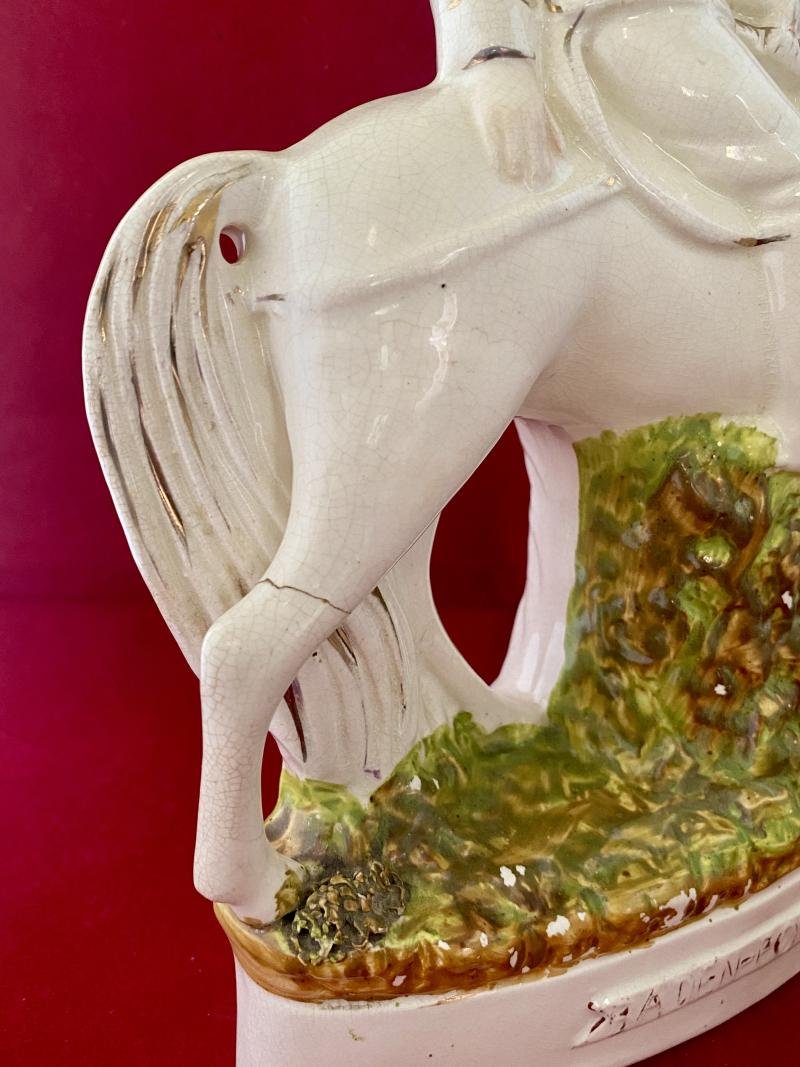 Rare Boer War Commemorative Staffordshire Flatback figure Depicting Robert Baden Powell on Horseback c1900 — image 8