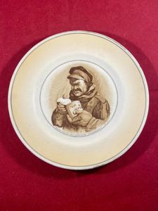 WW1 Bruce Bairnsfather 6' Commemorative Plate/Plaque Depicting 'Old Bill' and …