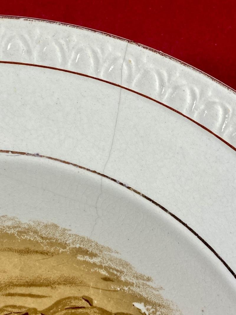 WW1 Bruce Bairnsfather 8.25' Commemorative Dish Depicting a Cooking Cartoon and the words THE HISTORICAL TOUCH – 'WELL ALFRED OW ARE THE CAKES?' — image 6