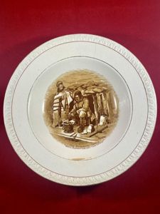 WW1 Bruce Bairnsfather 8.25' Commemorative Dish Depicting a Cooking Cartoon …