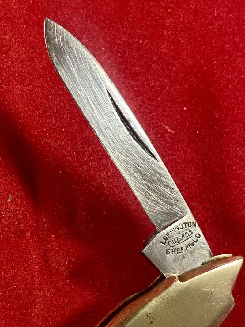 Unusual WW2 Period Novelty RAF Spitfire Aircraft Shaped Brass Penknife by Leppington CUTLASS Sheffield c1940 — image 10