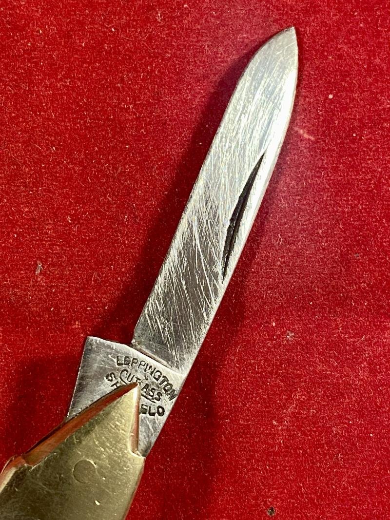 Unusual WW2 Period Novelty RAF Spitfire Aircraft Shaped Brass Penknife by Leppington CUTLASS Sheffield c1940 — image 8