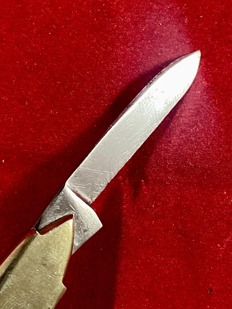 Unusual WW2 Period Novelty RAF Spitfire Aircraft Shaped Brass Penknife by Leppington CUTLASS Sheffield c1940 — image 9