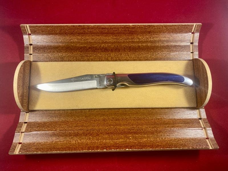Mint French Laguiole G. DAVID Folding/Locking Knife with Wood Effect Display Case — image 3