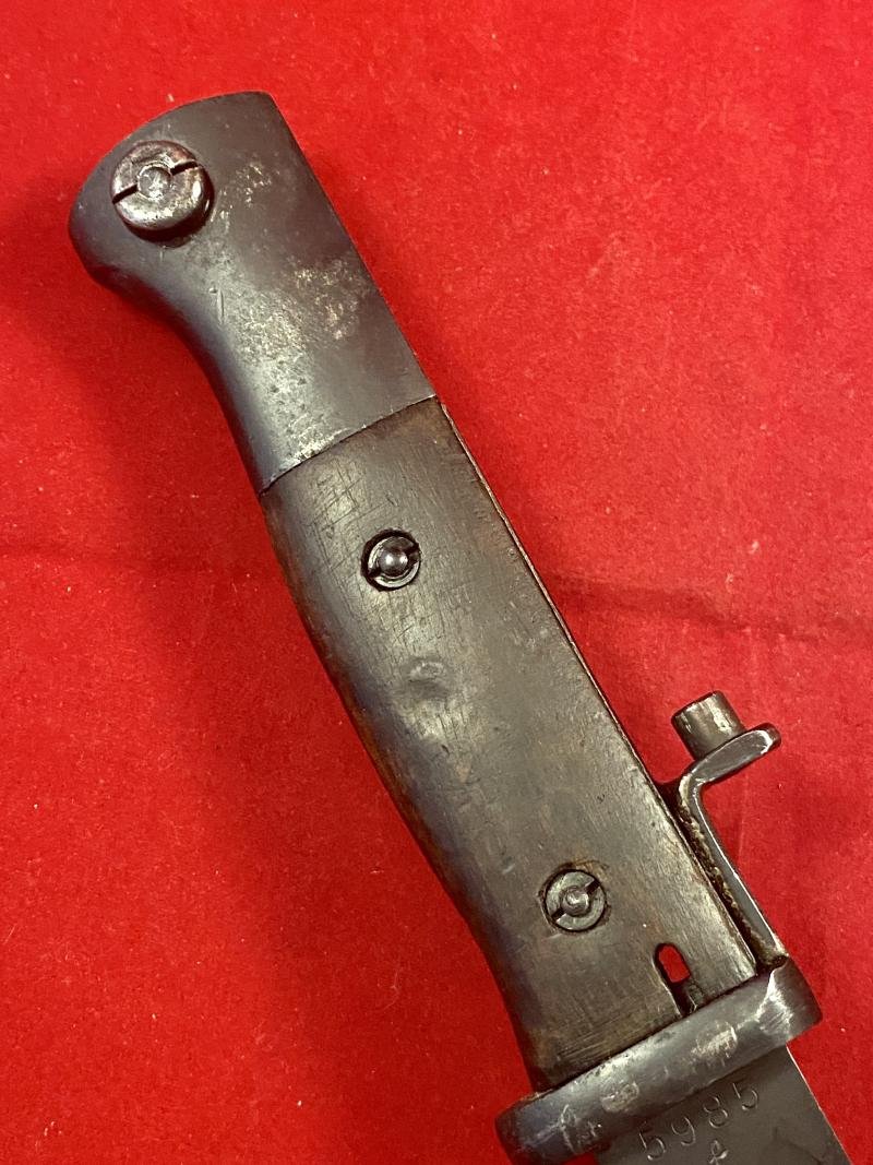 Scarce Norwegian M1957/SLG Bayonet and Scabbard made from 1935 WW2 German K-98 III Bayonet and 1942 Scabbard — image 7
