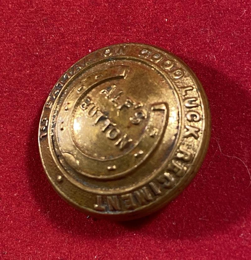 Rare WW1 ALF'S BUTTON - Soldiers Good Luck Charm Lapel Badge — image 2