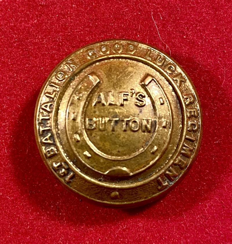 Rare WW1 ALF'S BUTTON - Soldiers Good Luck Charm Lapel Badge — image 4