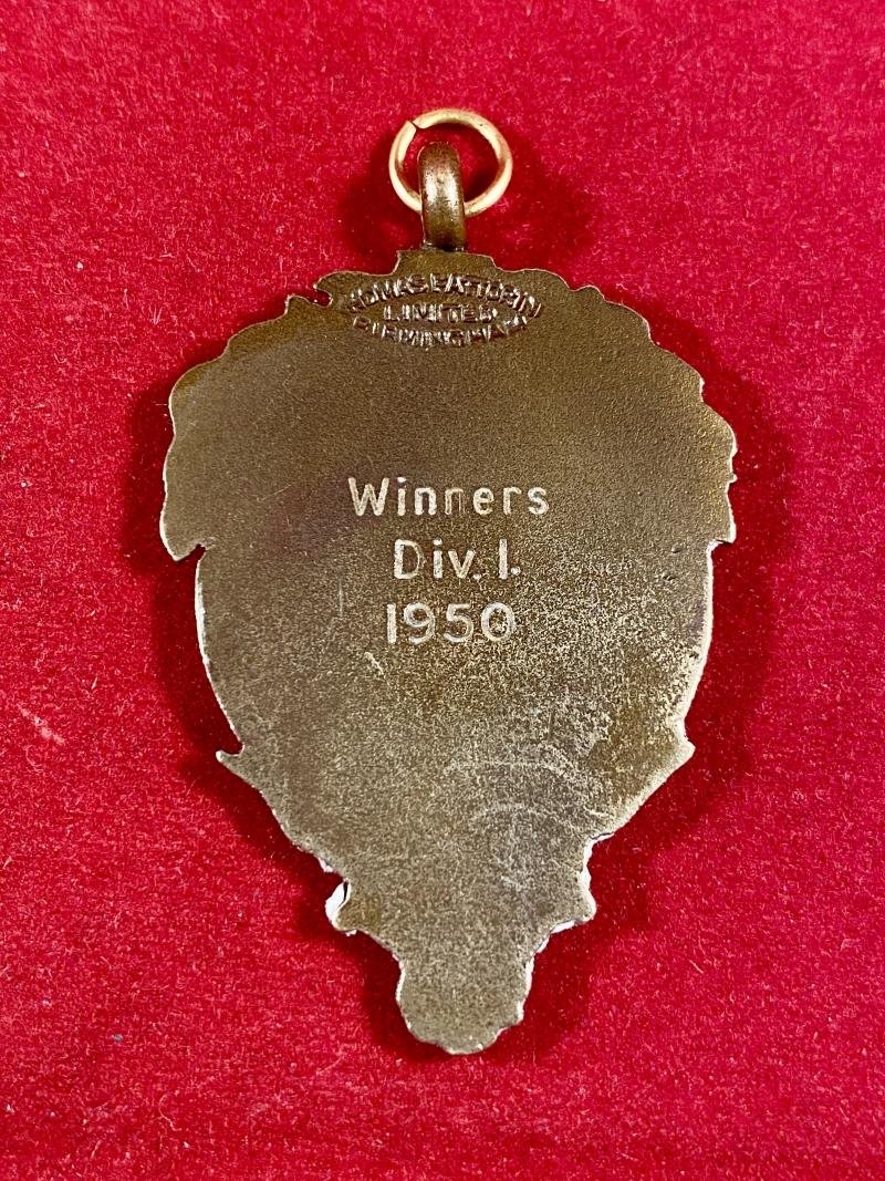 Vintage Bronze and Enamel Shooting Medal for the Brighton & District League Division 1 Winners in 1950 — image 7