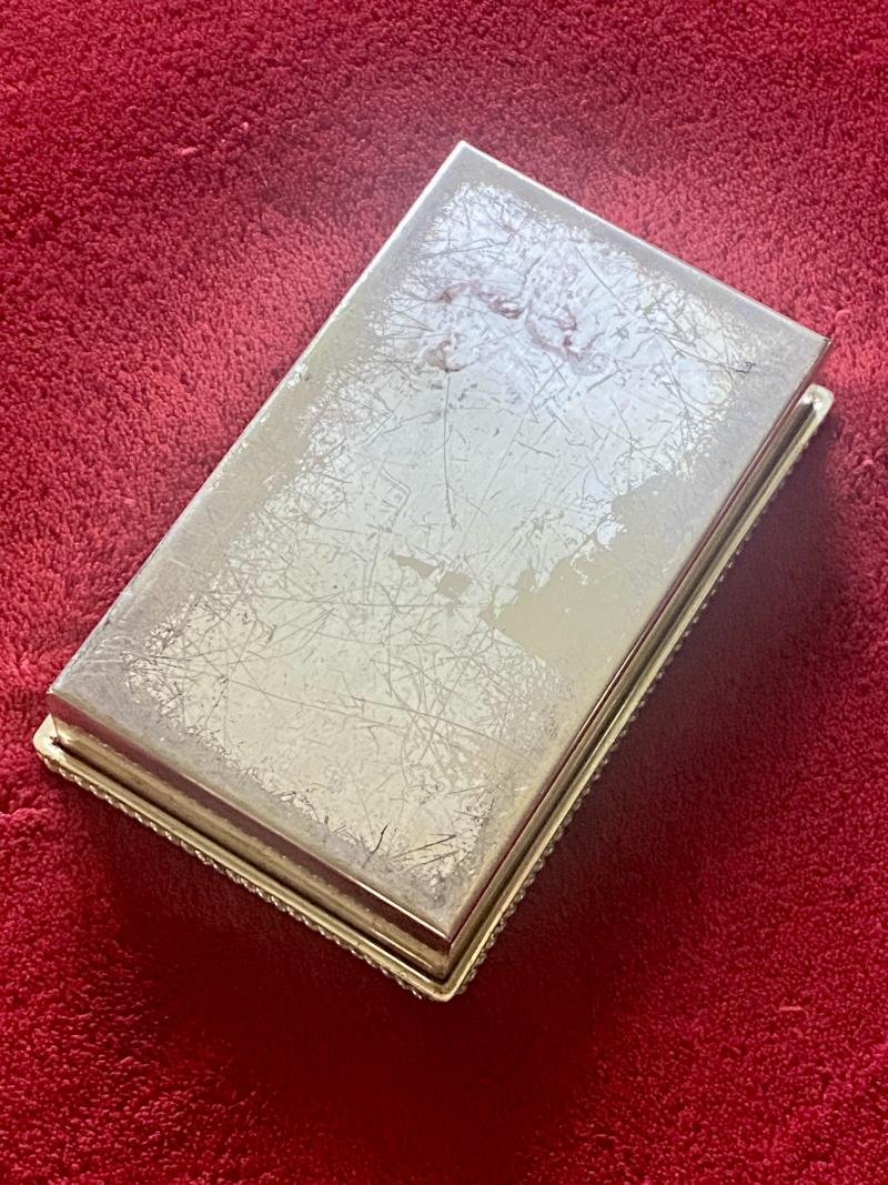 Vintage 1st Bn Coldstream Guards Presentation Silver Plated Cigarette Box – to RQMS D.R. Yorke 1979 — image 10