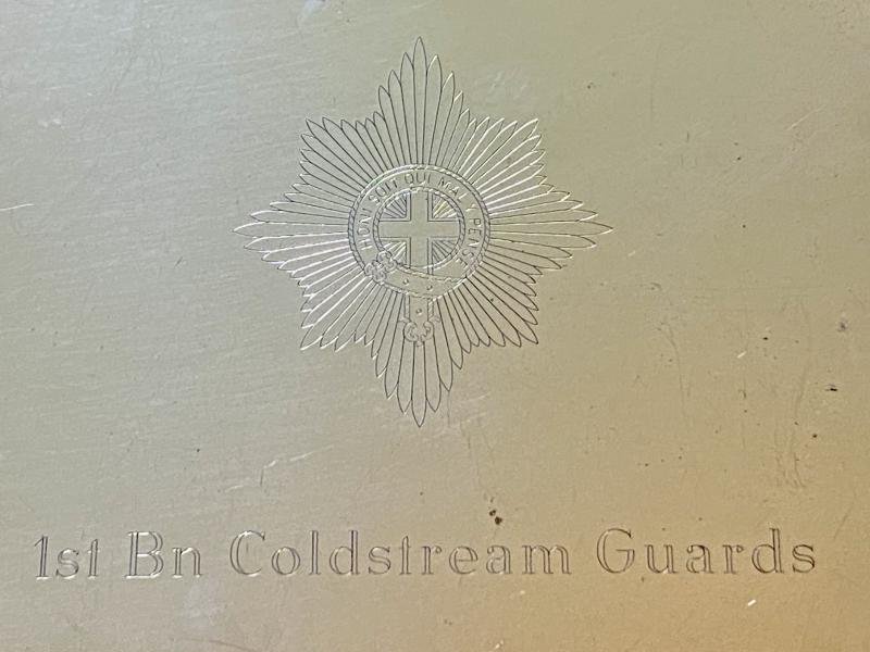 Vintage 1st Bn Coldstream Guards Presentation Silver Plated Cigarette Box – to RQMS D.R. Yorke 1979 — image 5