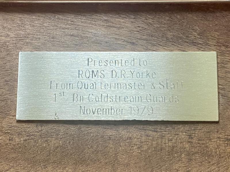 Vintage 1st Bn Coldstream Guards Presentation Silver Plated Cigarette Box – to RQMS D.R. Yorke 1979 — image 7
