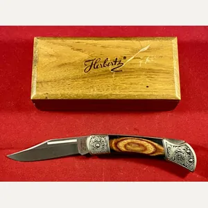 Mint Ornate Vintage Folding Lock Knife by Herbertz Messer with …