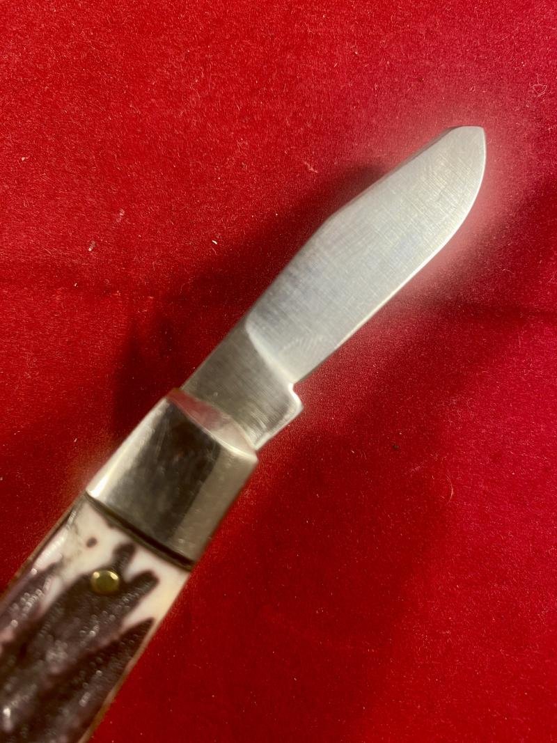 Mint I*XL GEORGE WOSTENHOLM Double Bladed Knife with Jigged Bone Grip Scales — image 5