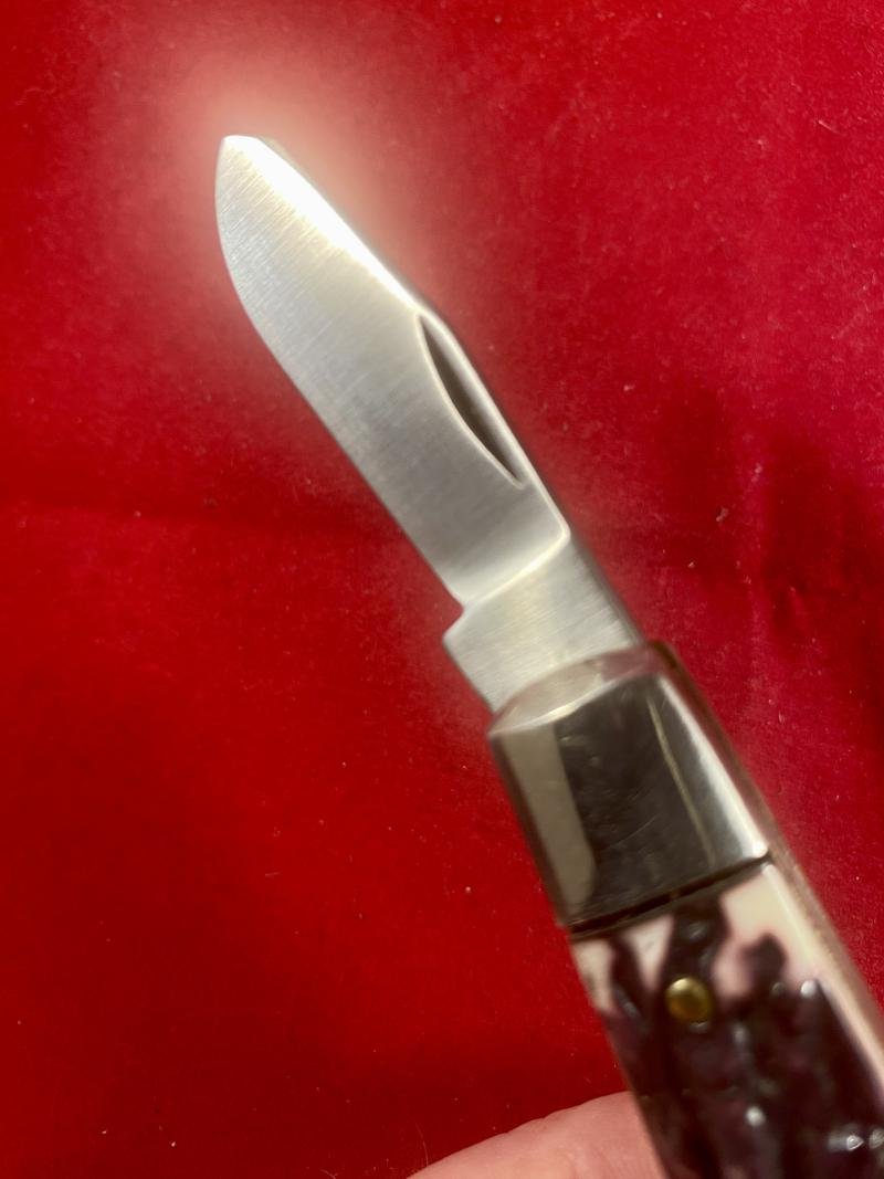 Mint I*XL GEORGE WOSTENHOLM Double Bladed Knife with Jigged Bone Grip Scales — image 6