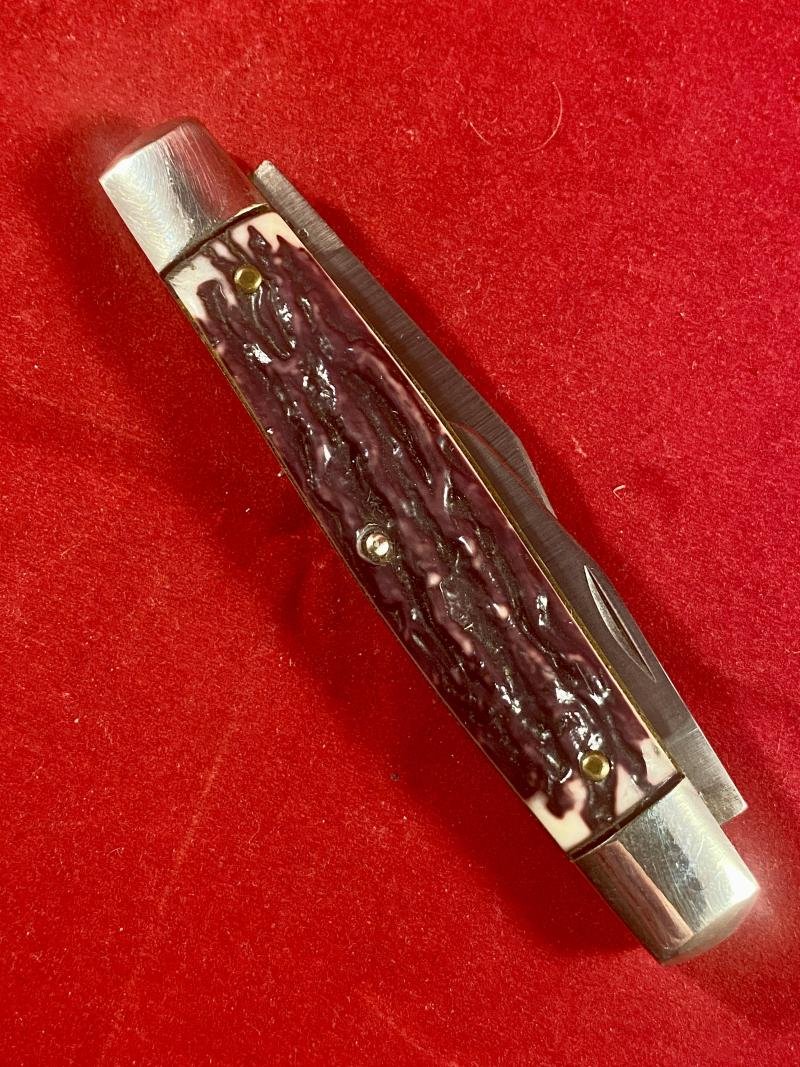 Mint I*XL GEORGE WOSTENHOLM Double Bladed Knife with Jigged Bone Grip Scales — image 8