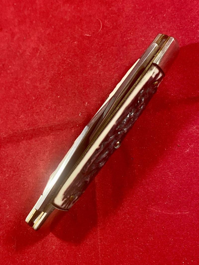 Mint I*XL GEORGE WOSTENHOLM Double Bladed Knife with Jigged Bone Grip Scales — image 9