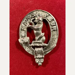 Unusual Scottish 5th Bn. Seaforth Highlanders Glengarry Nickel Silver Badge