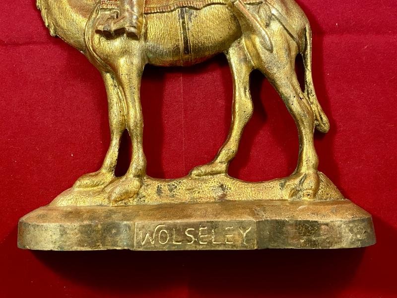Rare Victorian Gilt Cast Brass Doorstop Depicting Field Marshal Garnet Wolseley on a Camel c1885 — image 4