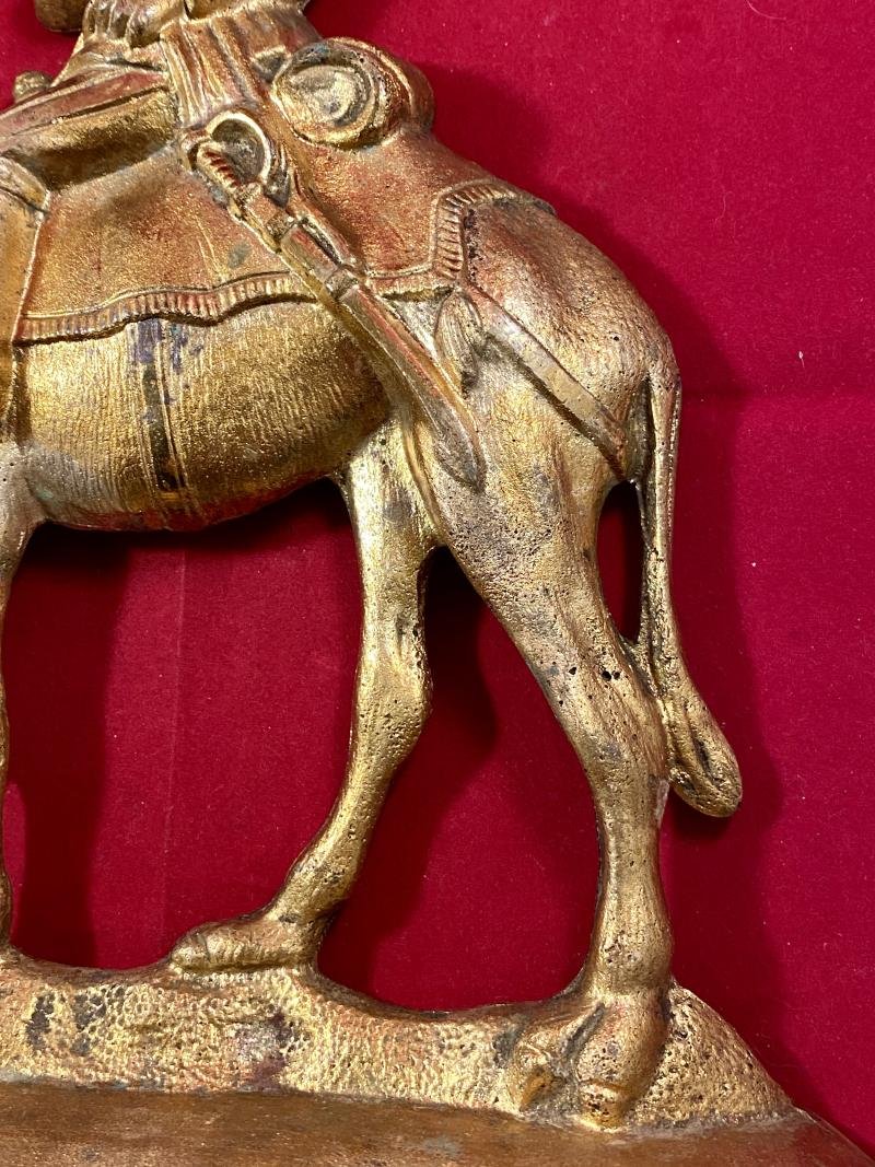 Rare Victorian Gilt Cast Brass Doorstop Depicting Field Marshal Garnet Wolseley on a Camel c1885 — image 6